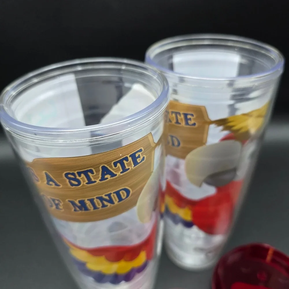 Margaritaville 26oz Insulated Tumbler Set of 2 It's A State of Mind Red Lids USA
